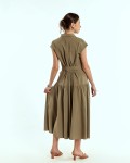 SIXDO Woven Flared Dress for Women